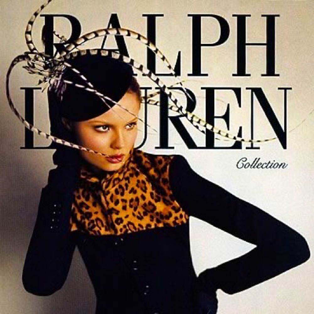 Vtg Ralph Lauren Fall 08 Collection Black Cashmere Leopard Print Cocktail Jacket